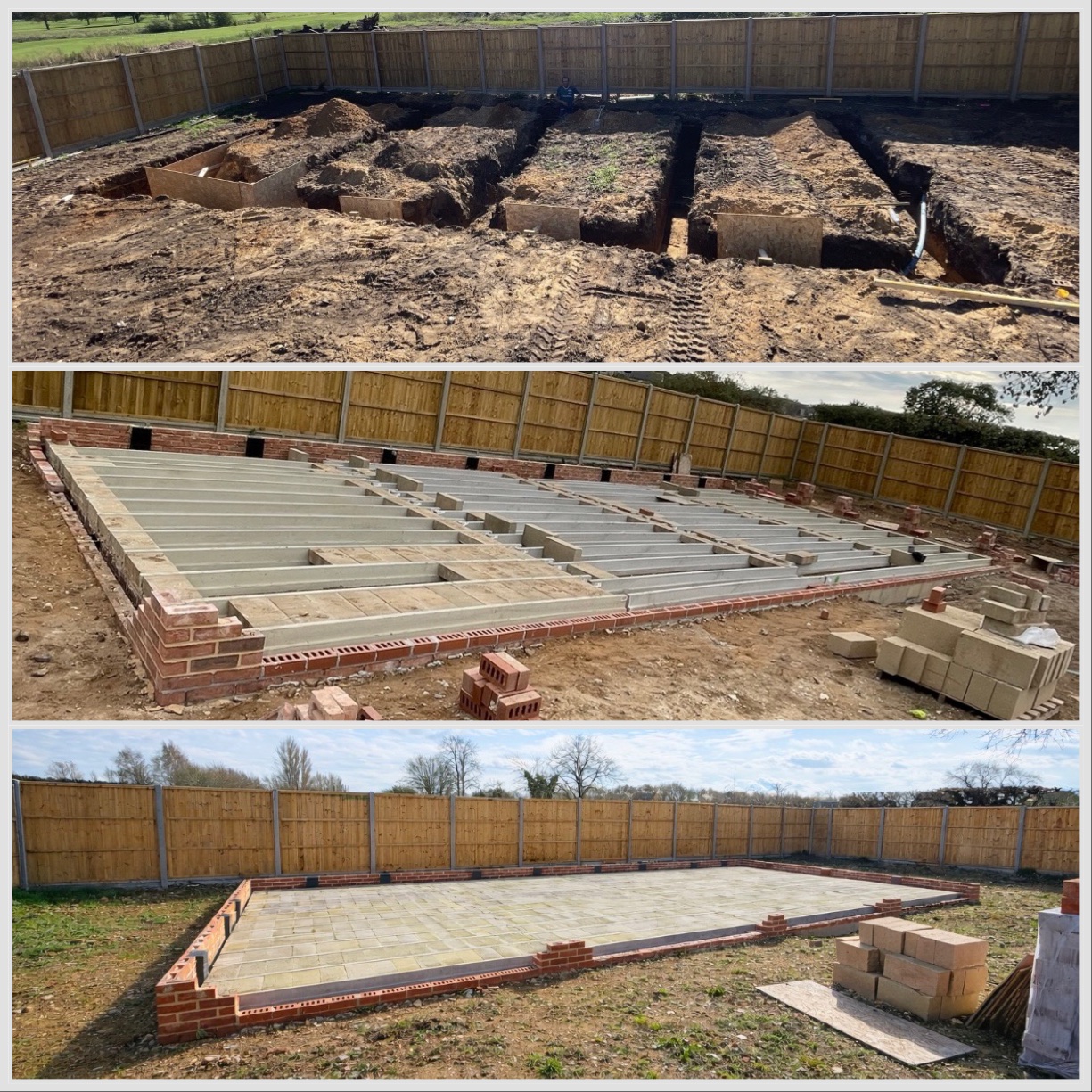 Cart lodge footings