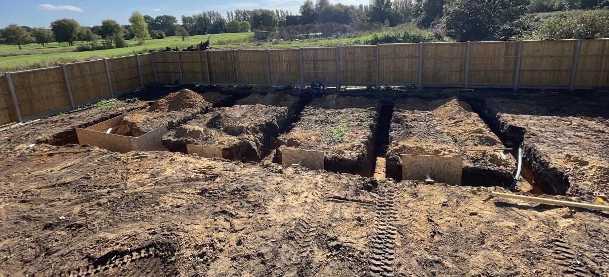Foundation trenches for new build, Essex